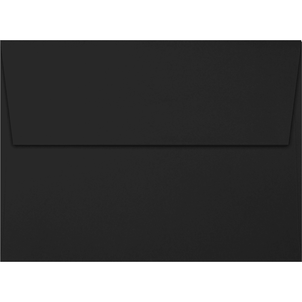 LUXPaper A6 Peel & Press Invitation Envelopes, 4 3/4 x 6 1/2, 80 lb. Midnight Black, 50 Pack