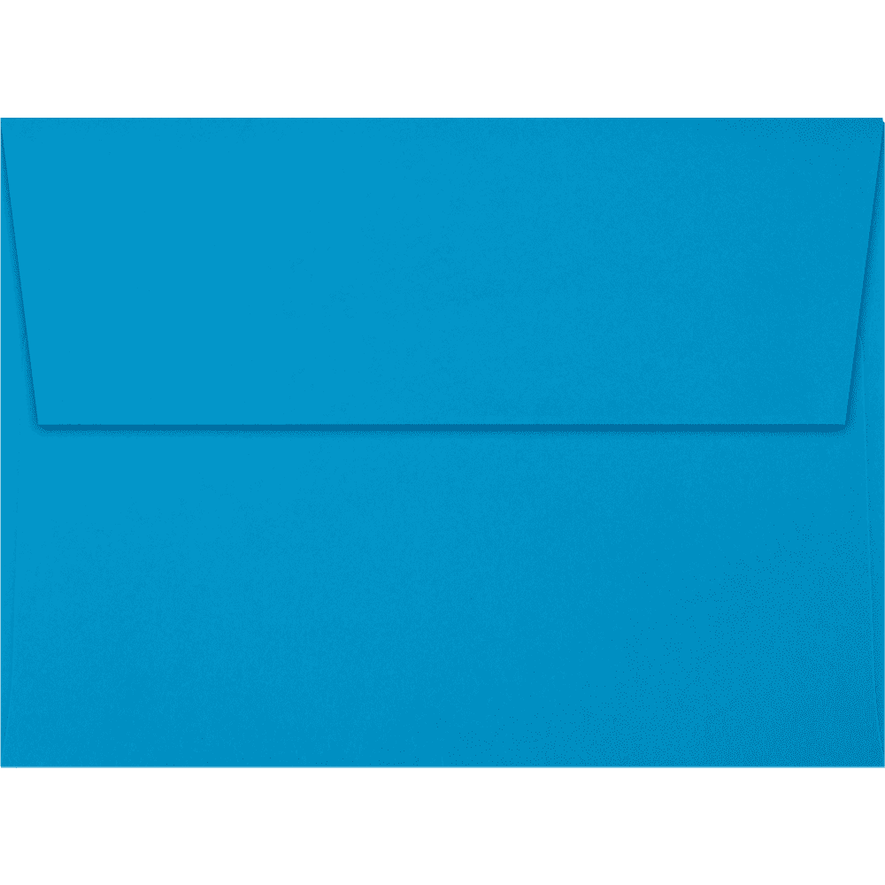 LUXPaper A6 Peel & Press Invitation Envelopes, 4 3/4 x 6 1/2, 80 lb. Pool Blue, 50 Pack