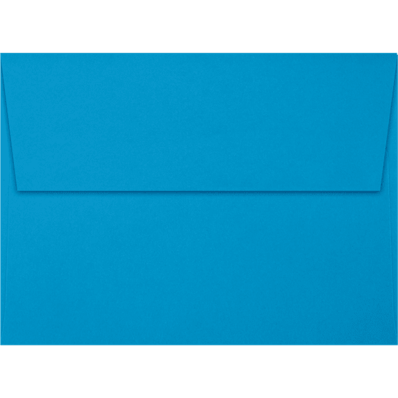 LUXPaper A6 Peel & Press Invitation Envelopes, 4 3/4 x 6 1/2, 80 lb. Pool Blue, 50 Pack