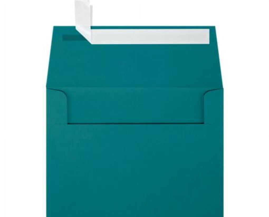 LUXPaper A6 Peel & Press Invitation Envelopes, 4 3/4 x 6 1/2, 80 lb. Teal Blue, 50 Pack