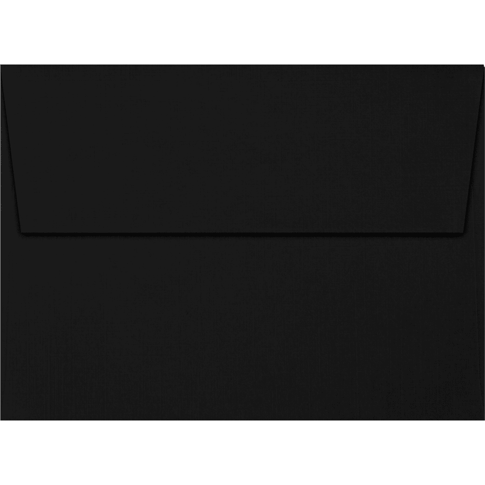 LUXPaper A6 Peel & Press Invitation Envelopes, 4 3/4 x 6 1/2, 80lb. Black Linen, 50 Pack