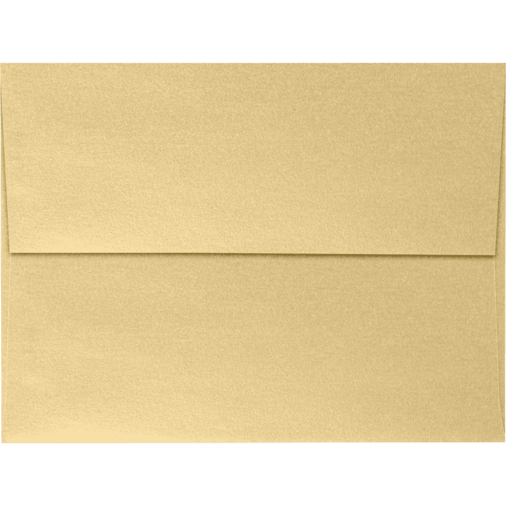 LUXPaper A6 Peel & Press Invitation Envelopes, 4 3/4 x 6 1/2, 80lb. Blonde Gold Metallic, 250 Pack