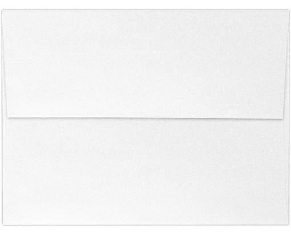 LUXPaper A6 Peel & Press Invitation Envelopes, 4 3/4 x 6 1/2, 80lb. Crystal White Metallic, 500 Pack