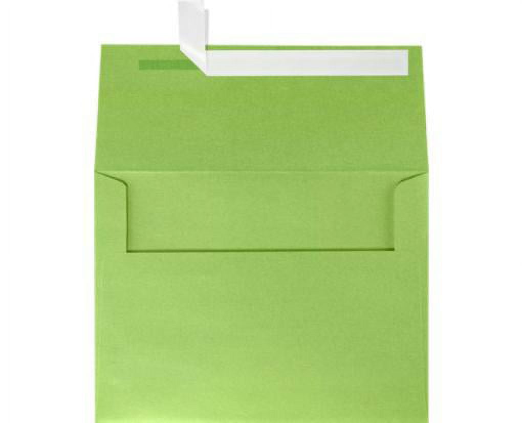 LUXPaper A6 Peel & Press Invitation Envelopes, 4 3/4 x 6 1/2, 80lb. Fairway Green Metallic, 250 Pack
