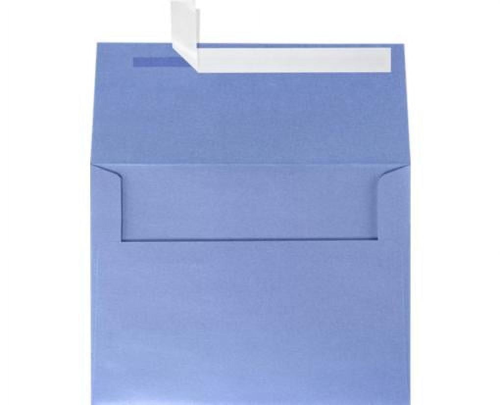 LUXPaper A6 Peel & Press Invitation Envelopes, 4 3/4 x 6 1/2, 80lb. Vista Blue Metallic, 1000 Pack