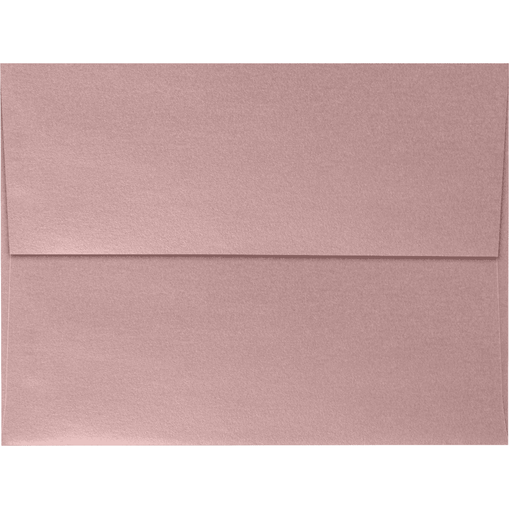 LUXPaper A6 Peel & Press Invitation Envelopes, 4 3/4 x 6 1/2, 84lb, Misty Rose Metallic, 50 Pack