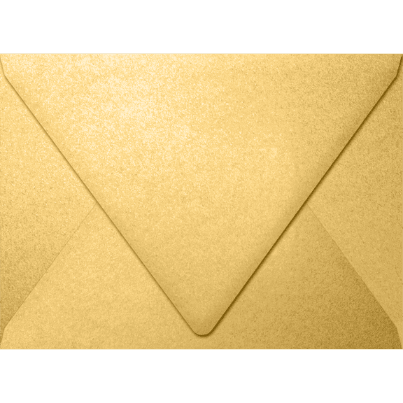 LUXPaper A7 Contour Flap Envelopes, 5 1/4 x 7 1/4, 80 lb. Gold Metallic, 250 Pack