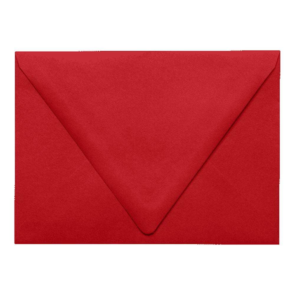 LUXPaper A7 Contour Flap Envelopes, 5 1/4 x 7 1/4, 80 lb. Ruby Red, 50 Pack