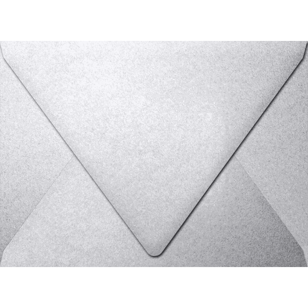 LUXPaper A7 Contour Flap Envelopes, 5 1/4 x 7 1/4, 80 lb. Silver Metallic, 250 Pack