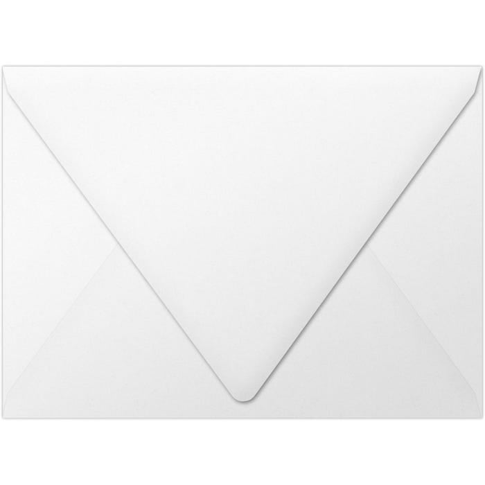 LUXPaper A7 Contour Flap Envelopes, 5 1/4 x 7 1/4, 80 lb. White, 50 Pack