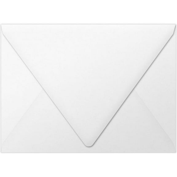 LUXPaper A7 Contour Flap Envelopes, 5 1/4 x 7 1/4, 80 lb. White, 50 Pack