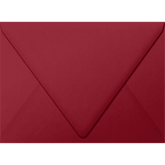 LUXPaper A7 Contour Flap Invitation Envelopes, 5 1/4 x 7 1/4, Garnet Red, 80lb, 50 Pack