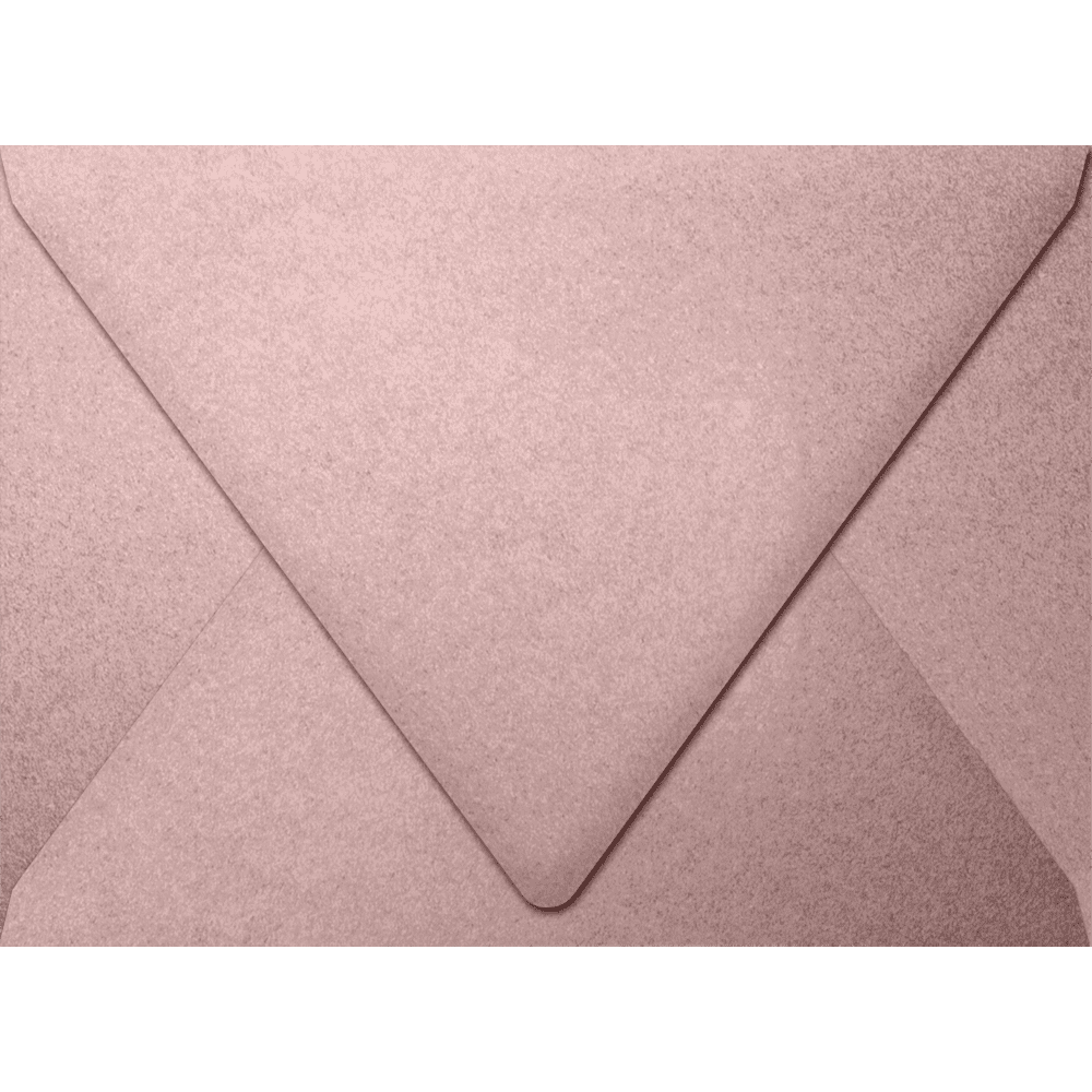 LUXPaper A7 Contour Flap Invitation Envelopes, 5 1/4 x 7 1/4, Misty Rose Metallic, 84lb, 50 Pack