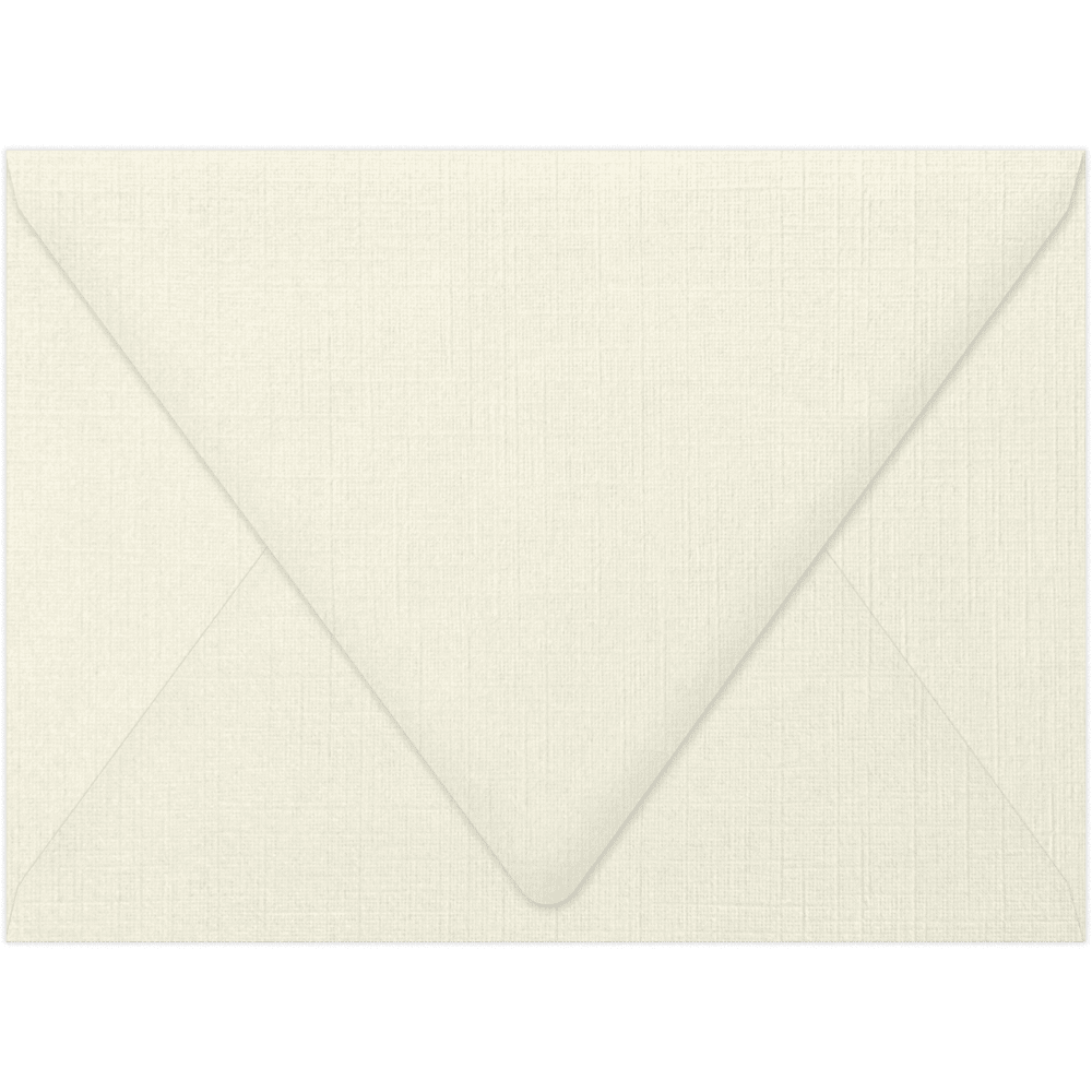 LUXPaper A7 Contour Flap Invitation Envelopes, 5 1/4 x 7 1/4, Natural Linen, 80lb, 1,000 Pack