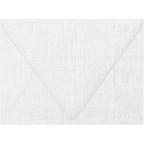 LUXPaper A7 Contour Flap Invitation Envelopes, 5 1/4 x 7 1/4, White Linen, 80lb, 50 Pack