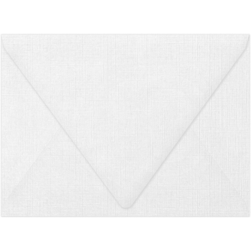 LUXPaper A7 Contour Flap Invitation Envelopes, 5 1/4 x 7 1/4, White Linen, 80lb, 500 Pack
