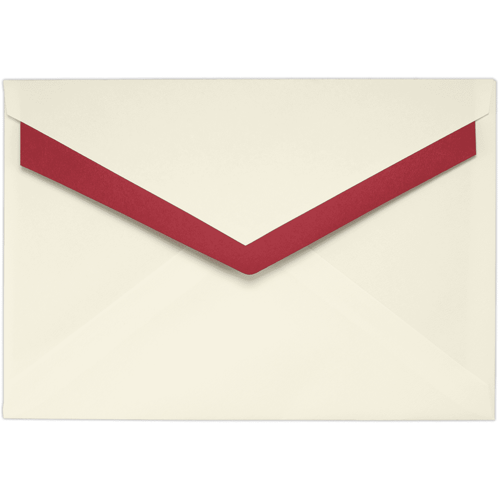 LUXPaper A7 Foil Lined Envelopes, 5 7/16 x 7 7/8, 80lb Natural with Merlot Lining, 50 Pack