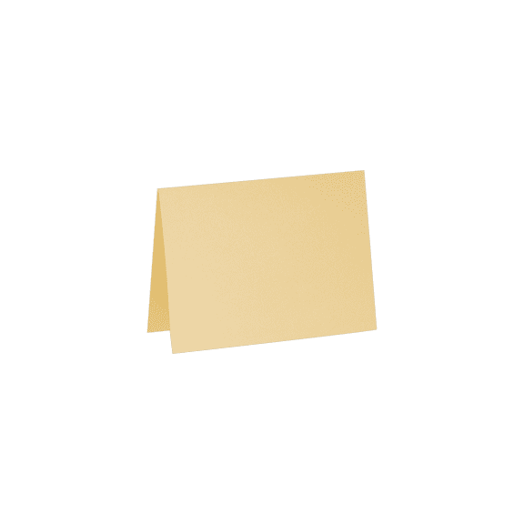 LUXPaper A7 Folded Card, 5 1/8 x 7, Blonde Light Gold Metallic, 50 Pack