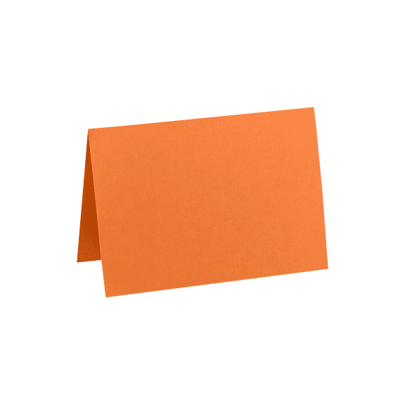 LUXPaper A7 Folded Card, 5 1/8 x 7, Mandarin Orange, 250 Pack