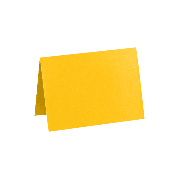 LUXPaper A7 Folded Card, 5 1/8 x 7, Sunflower Yellow, 50 Pack