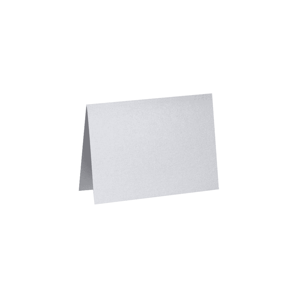 LUXPaper A7 Folded Notecards, 5 1/8 x 7, Silver Metallic, 250 Pack