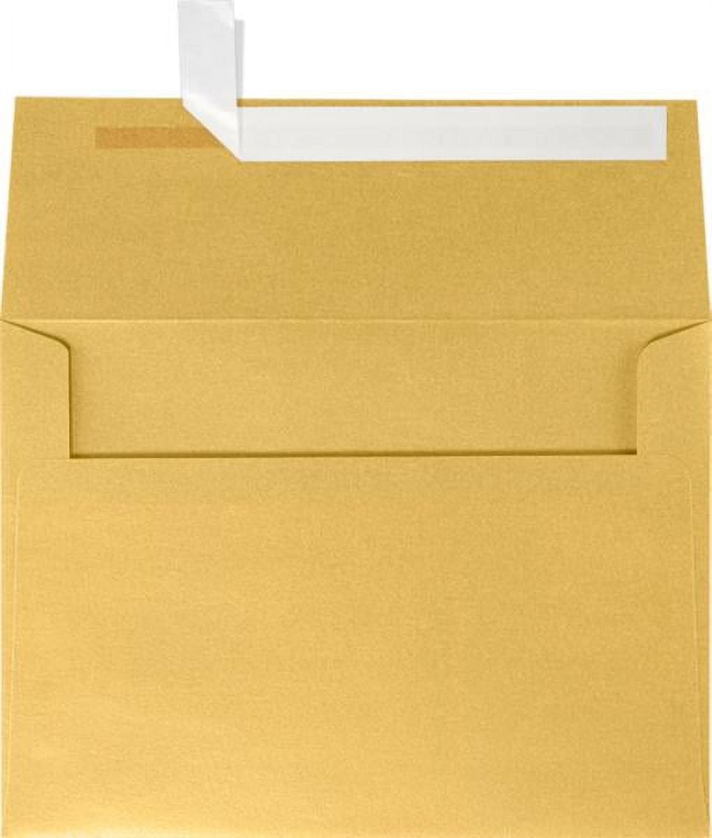 LUXPaper A7 Invitation Envelopes, 5 1/4 x 7 1/4, Gold Metallic, 250/Pack