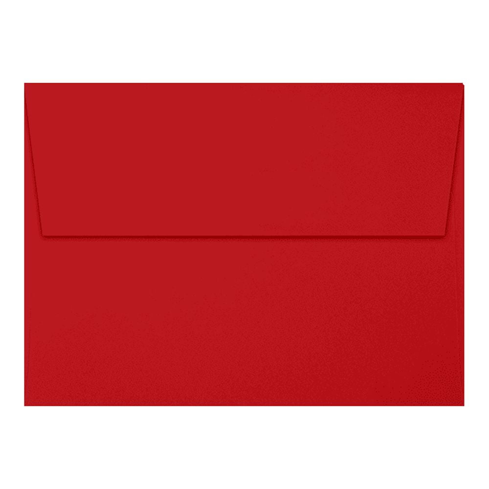 LUXPaper A7 Invitation Envelopes, 5 1/4 x 7 1/4, Holiday Red, 50 Pack