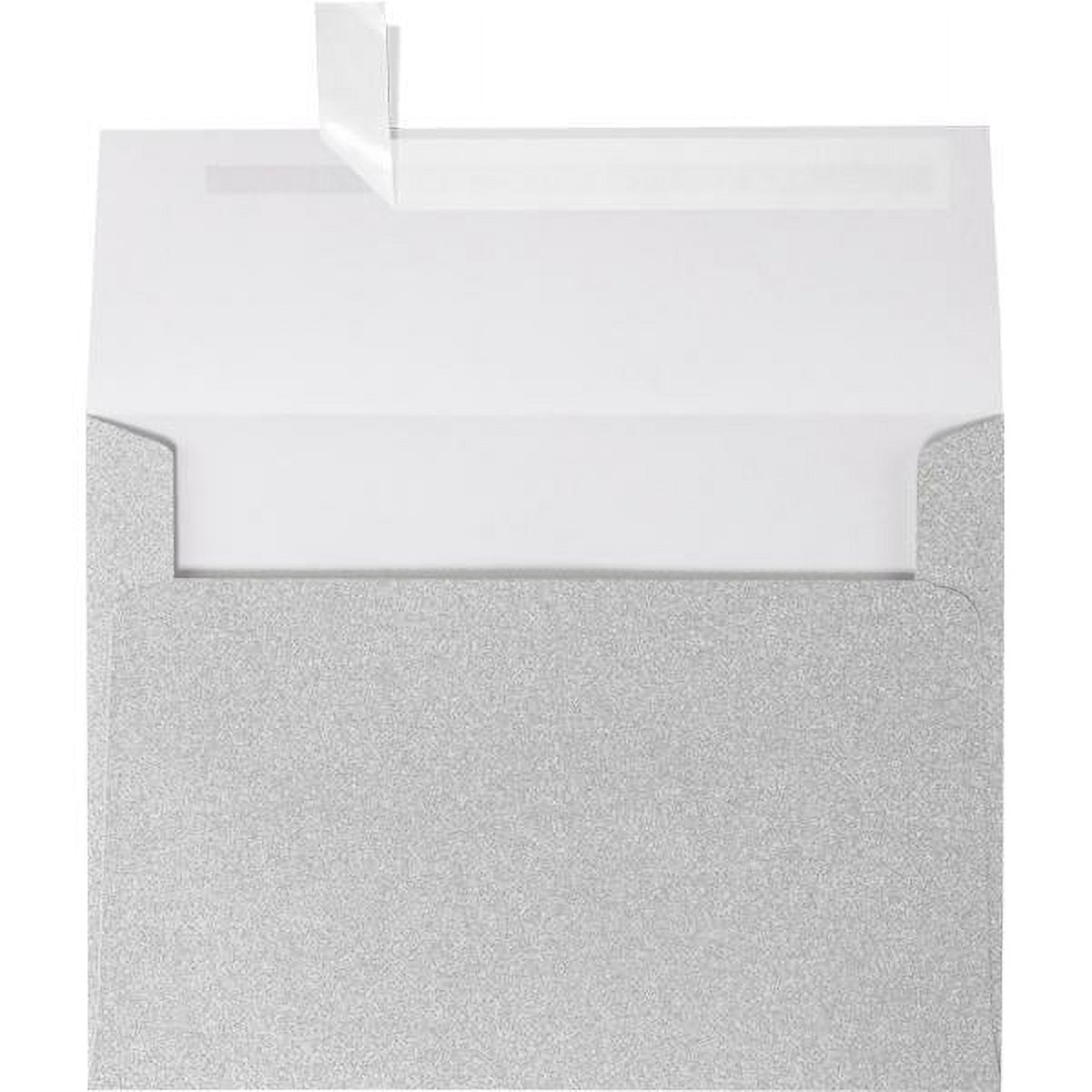 LUXPaper A7 Invitation Envelopes, 5 1/4 x 7 1/4, Mirri Silver Sparkle, 50/Pack