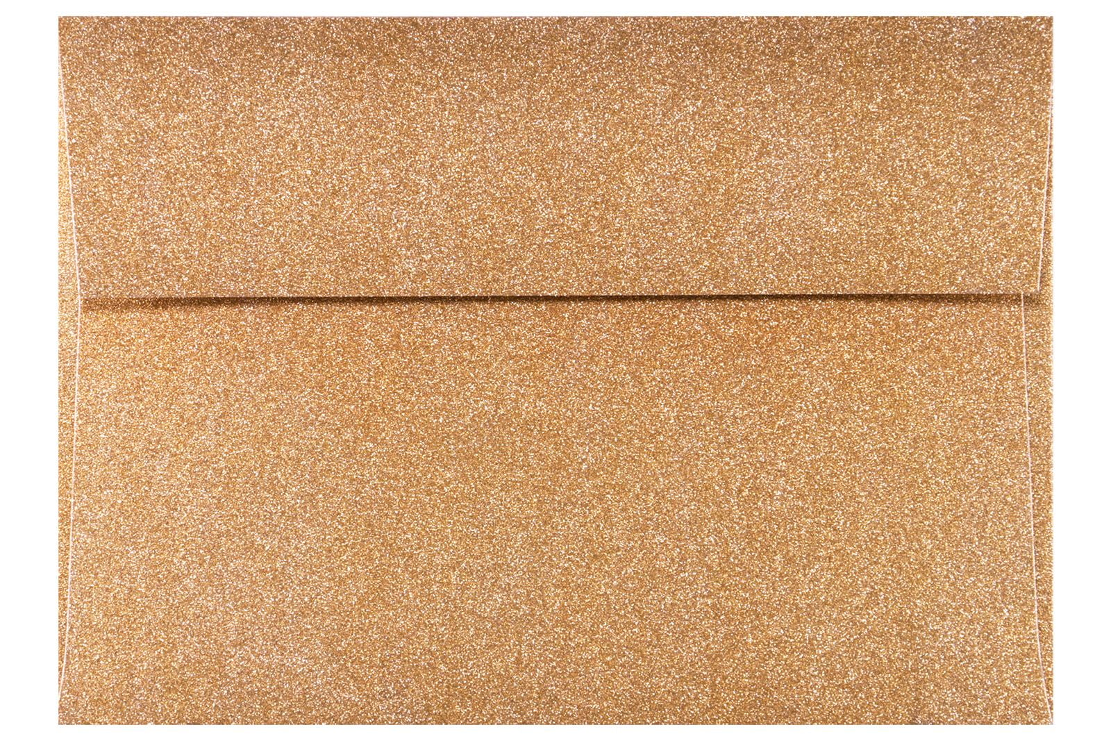 LUXPaper A7 Invitation Envelopes, 5 1/4 x 7 1/4, Rose Gold Sparkle, 50/Pack