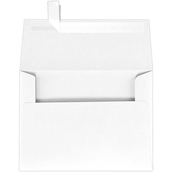 LUXPaper A7 Invitation Envelopes, 5 1/4 x 7 1/4, White Linen, 50/Pack