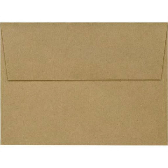 LUXPaper A7 Invitation Envelopes w/Peel & Press, 5 1/4 X 7 1/4, Grocery Bag Brown, 25 Pack