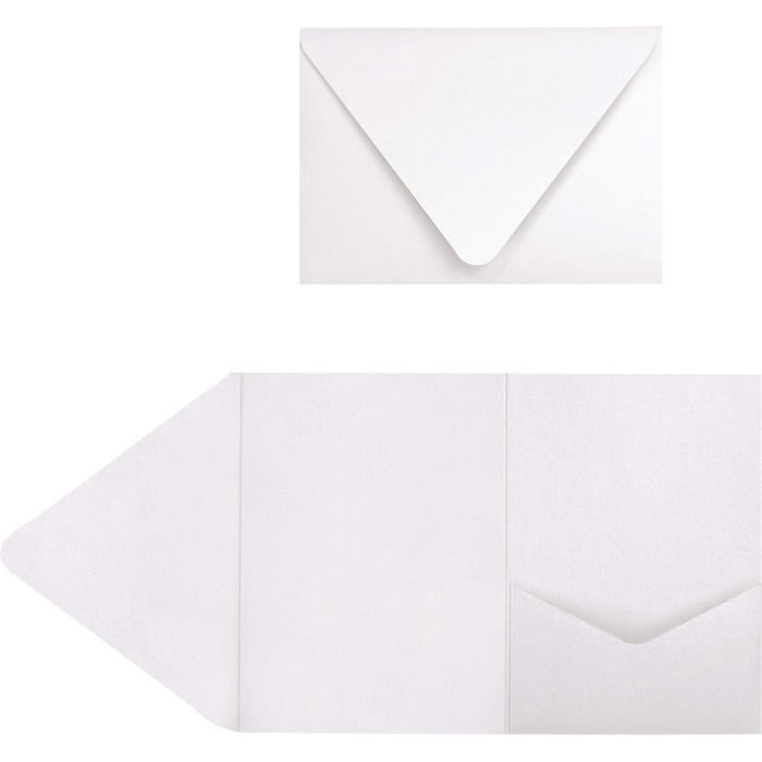 LUXPaper A7 Pocket Invitations, 5 x 7, Crystal Metallic, 50 Pack