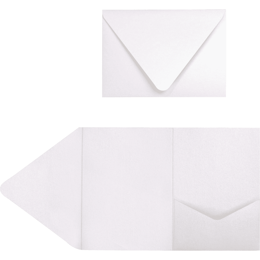 LUXPaper A7 Pocket Invitations, 5 x 7, Crystal Metallic, 50 Pack