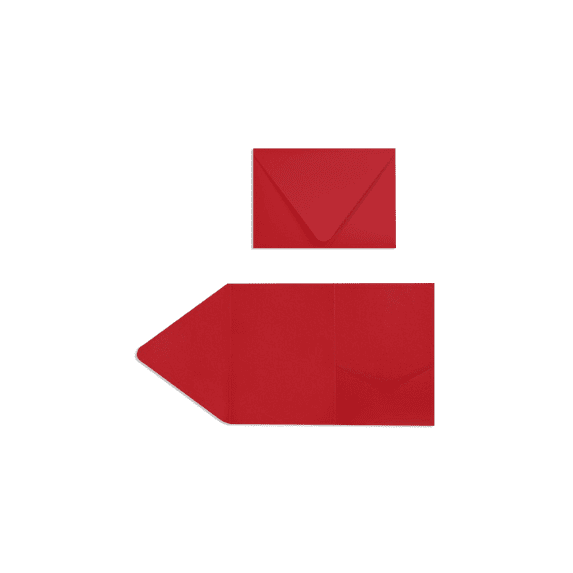LUXPaper A7 Pocket Invitations, 5 x 7, Ruby Red, 80 Pack