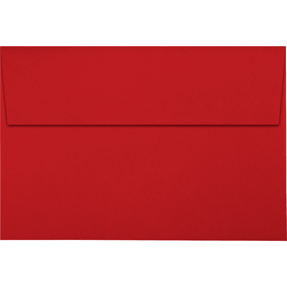 LUXPaper A8 Invitation Envelopes, 5 1/2 x 8 1/8, 60 lb. Holiday Red, 500 Pack