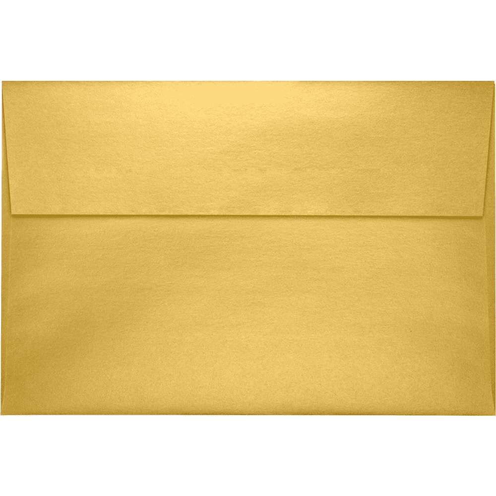 LUXPaper A8 Invitation Envelopes w/Peel & Press, 5 1/2 x 8 1/8, Gold Metallic, 250 Pack