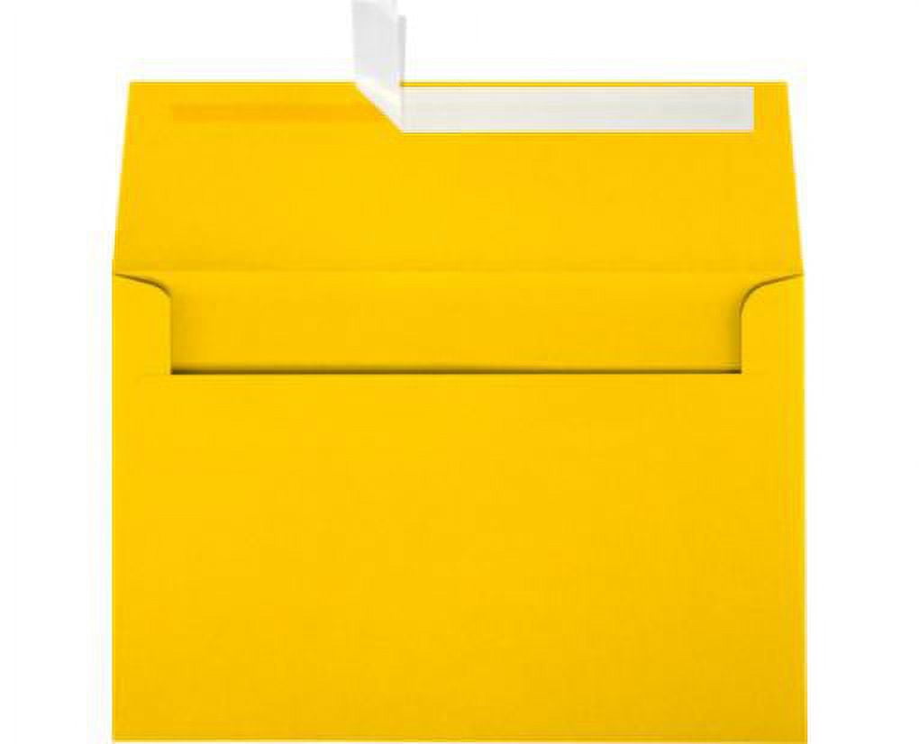 LUXPaper A8 Invitation Envelopes w/Peel & Press, 5 1/2 x 8 1/8, Sunflower Yellow, 1000 Pack