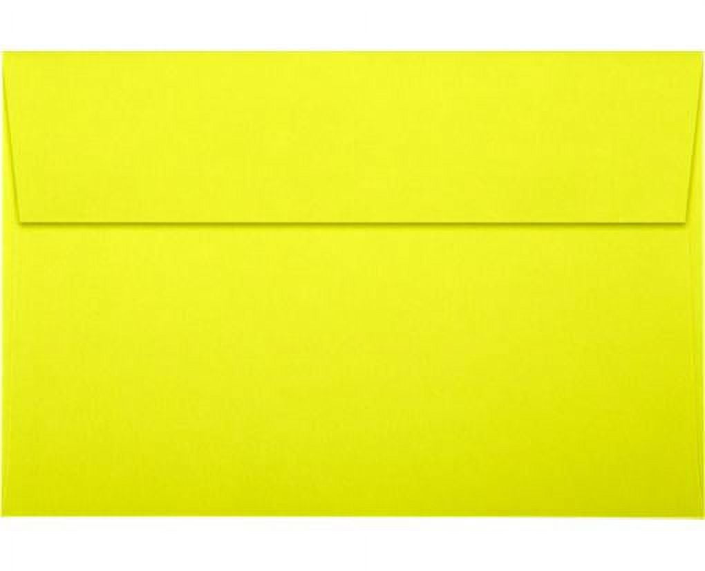 LUXPaper A9 Invitation Envelope, (5 3/4 x 8 3/4), Citrus Yellow, 50/Pack