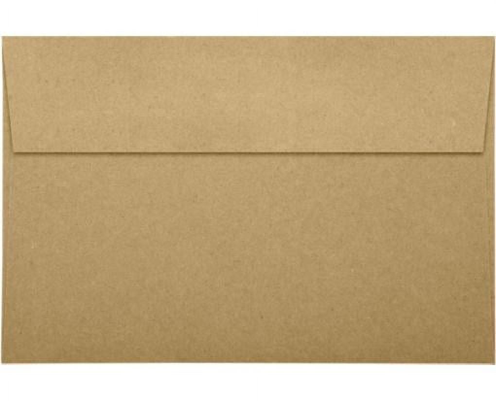 LUXPaper A9 Invitation Envelope, (5 3/4 x 8 3/4), Grocery Bag Brown, 50/Pack