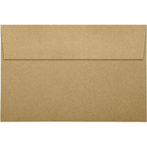 LUXPaper A9 Invitation Envelope, (5 3/4 x 8 3/4), Grocery Bag Brown, 50/Pack