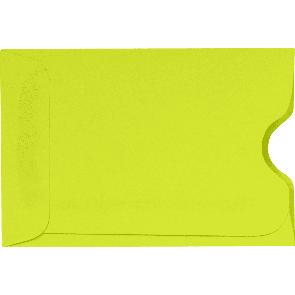 LUXPaper Credit Card & Gift Card Sleeves, 80 lb. Wasabi Green, 50 Pack, Size 2 3/8 x 3 1/2