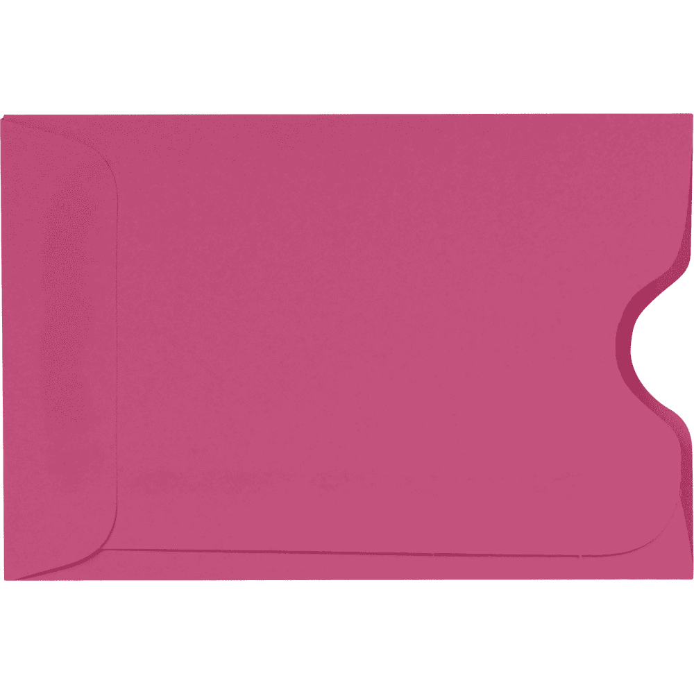 LUXPaper Credit Card & Gift Cards Sleeves, 80 lb, Magenta Pink, 500 Pack, Size 2 3/8 x 3 1/2