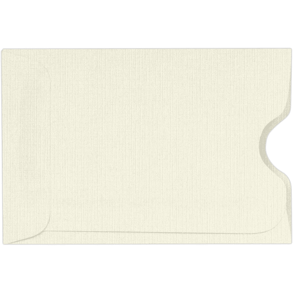 LUXPaper Credit Card & Gift Cards Sleeves, 80 lb, Natural Linen, 50 Pack, Size 2 3/8 x 3 1/2