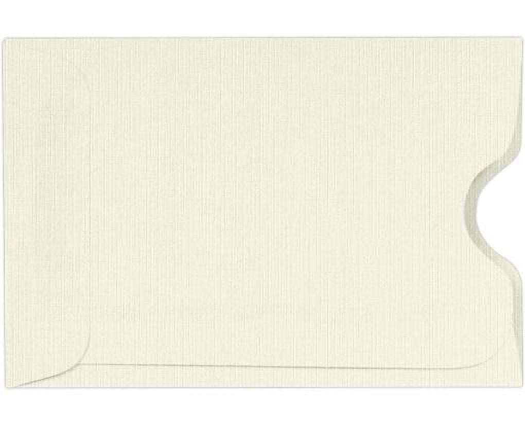 LUXPaper Credit Card & Gift Cards Sleeves, 80 lb, Natural Linen, 500 Pack, Size 2 3/8 x 3 1/2
