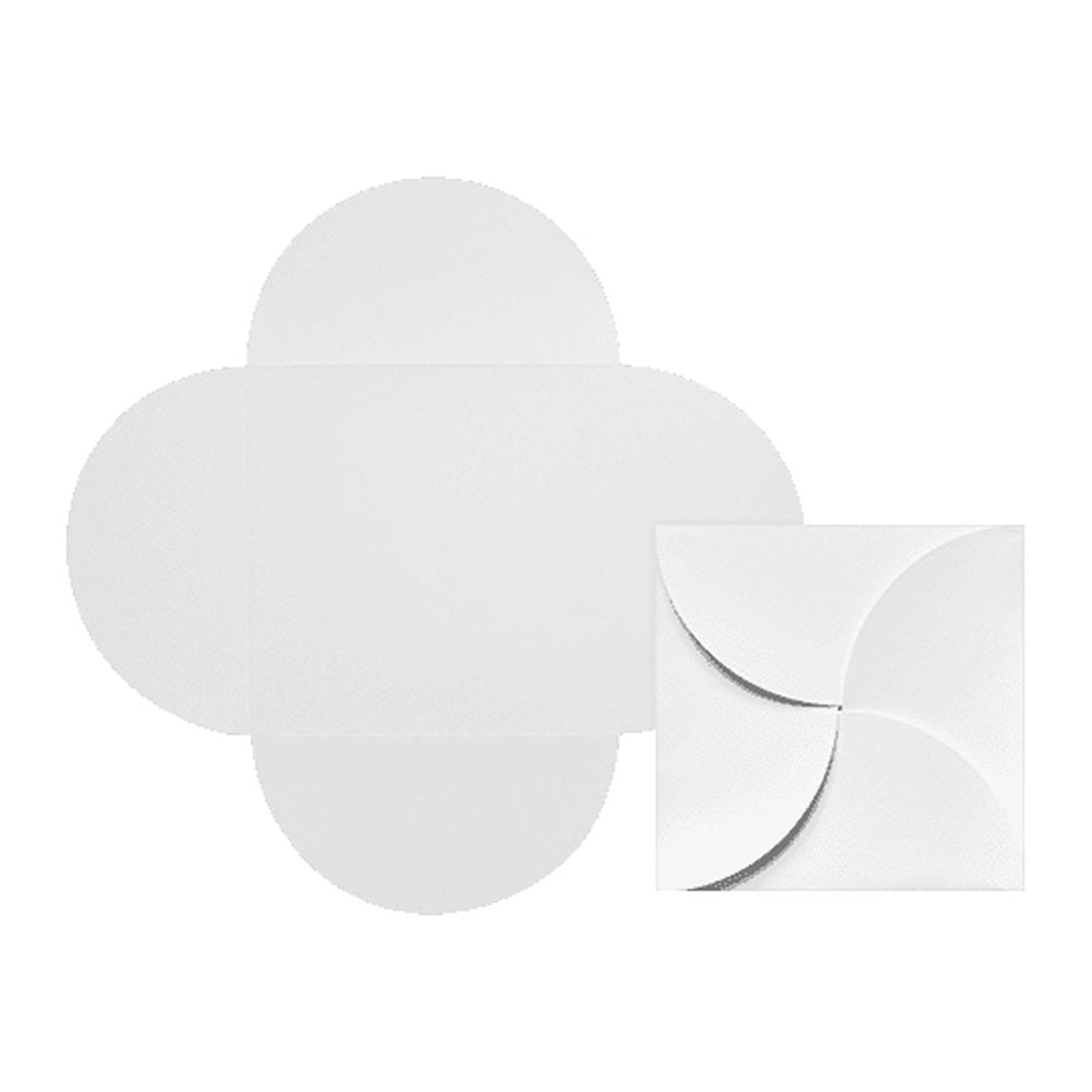LUXPaper Petal Invitations, 6 1/4 x 6 1/4, Bright White, 160/Pack