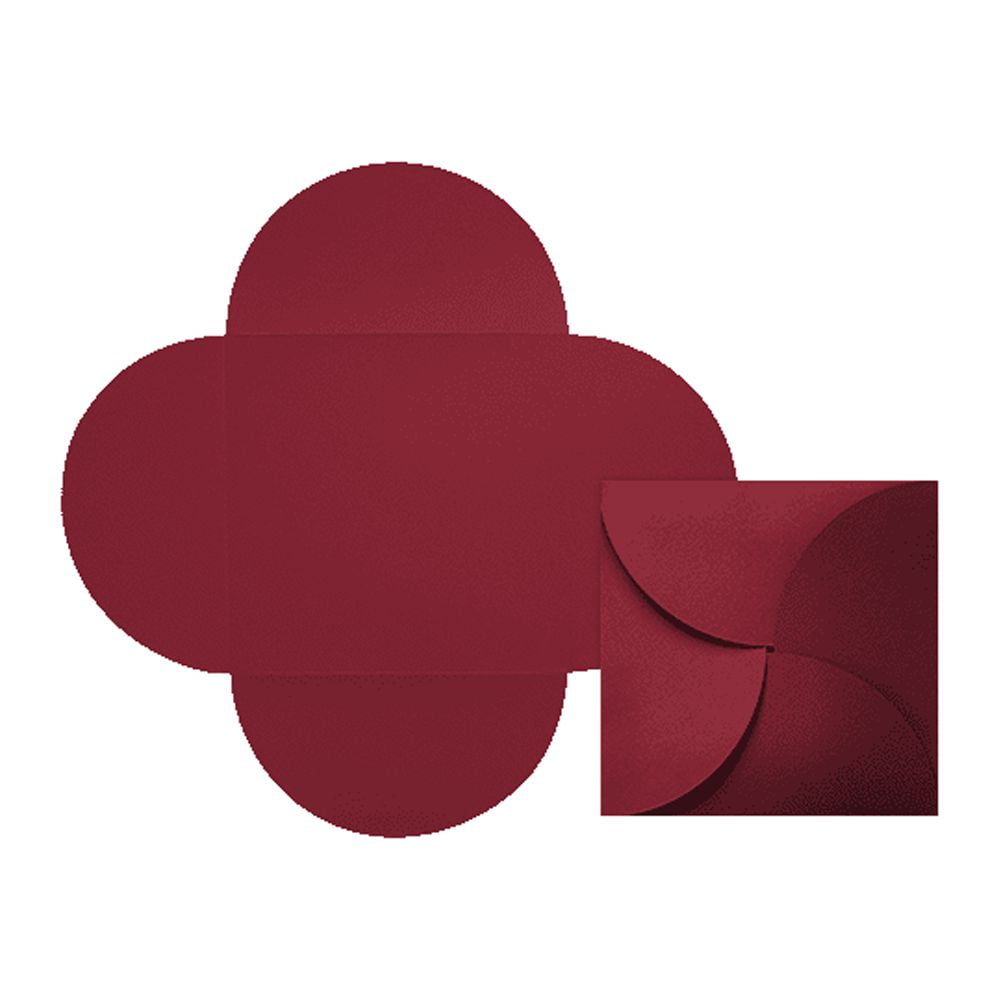LUXPaper Petal Invitations, 6 1/4 x 6 1/4, Garnet, 180/Pack
