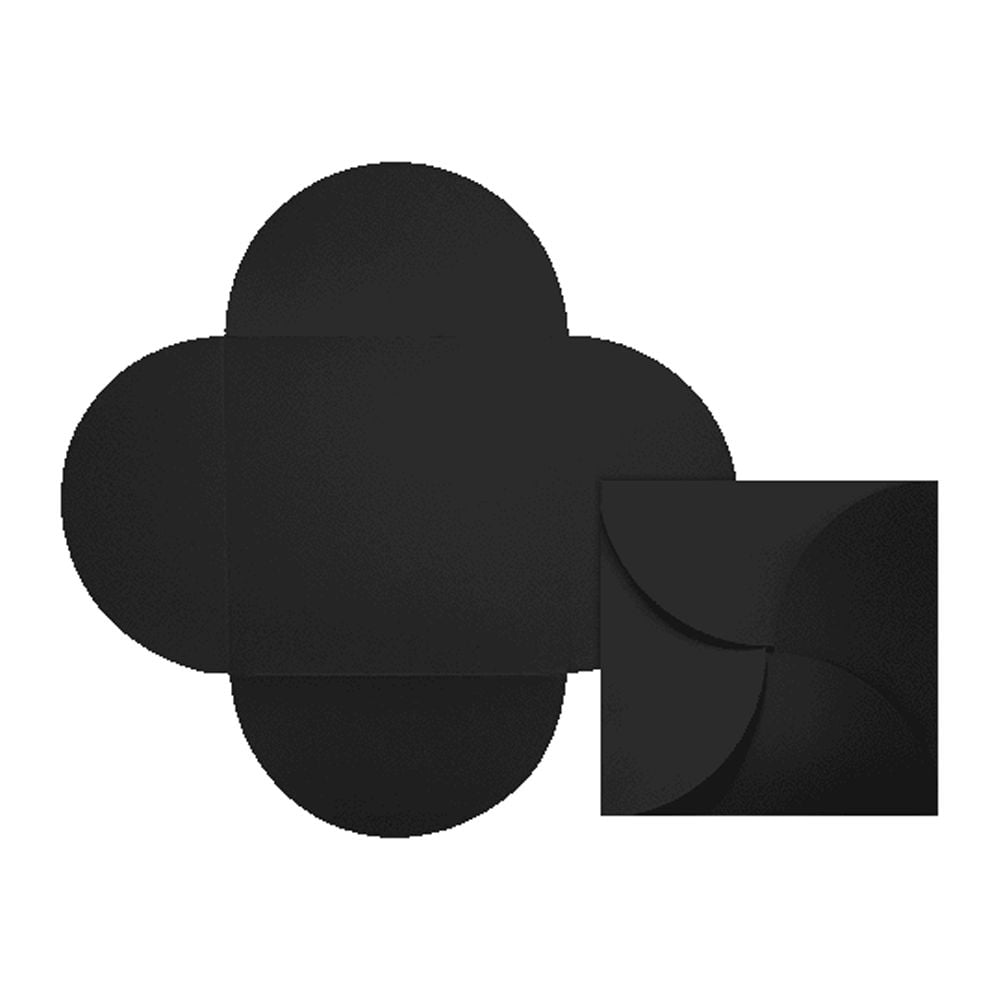 LUXPaper Petal Invitations, 6 1/4 x 6 1/4, Midnight Black, 100/Pack