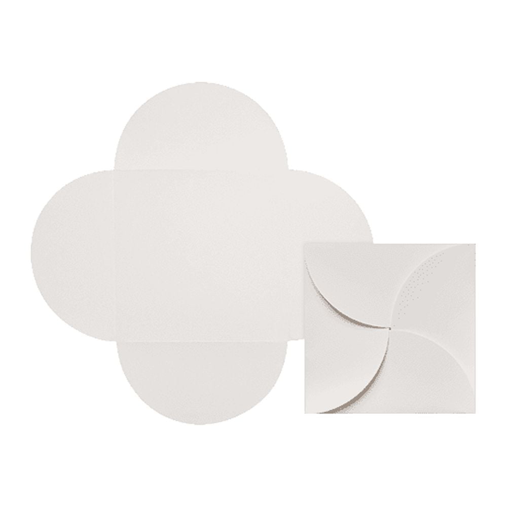 LUXPaper Petal Invitations, 6 1/4 x 6 1/4, Natural, 30/Pack