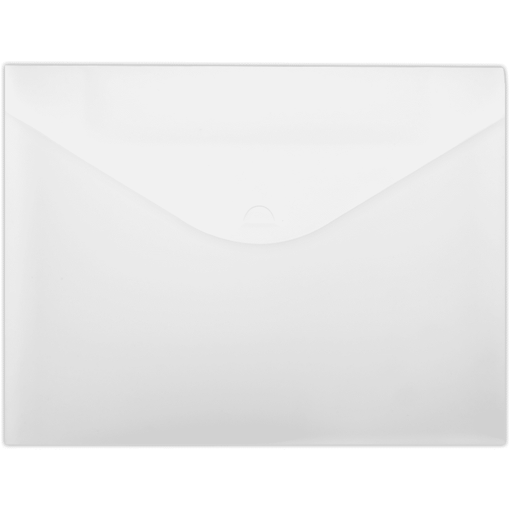 LUXPaper Poly Envelopes with Half-Moon Closure, Frosted, 9 1/2 x 12 1/2, 50/Pack