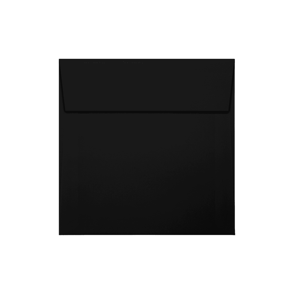 LUXPaper Square Peel & Press Invitation Envelopes, 5 1/2 x 5 1/2, Black Linen, 1000 Pack